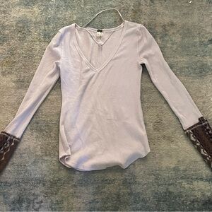 Free people purple thermal long sleeve